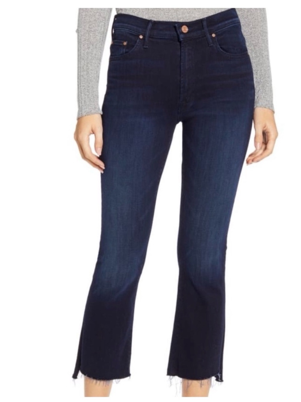 MOTHER Insider Crop Step Fray in Night Tripper Sz 32